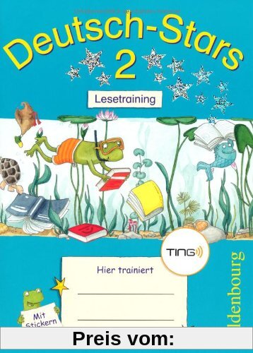 Deutsch-Stars - TING-Ausgabe: 2. Schuljahr - Lesetraining: Übungsheft. Mit Lösungen